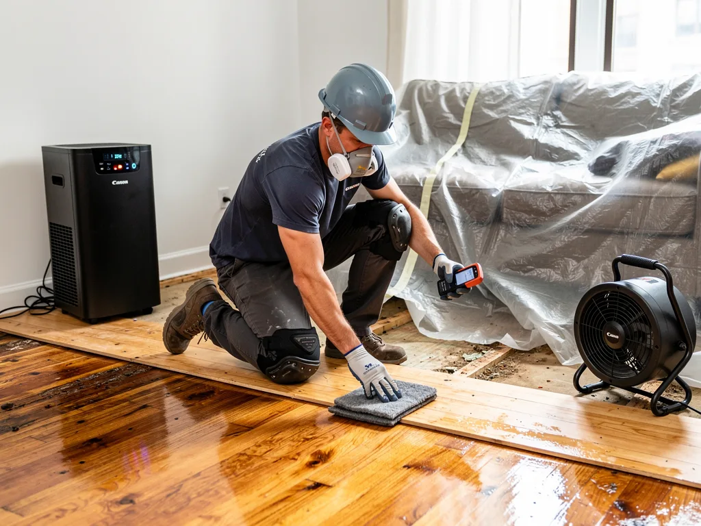 Hardwood Floor Drying